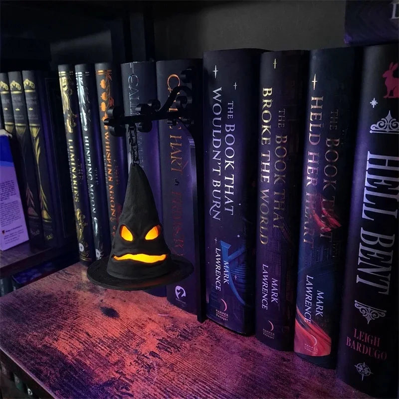 Library Lantern Bookshelf Light Decorative Hanging, Lamp Vintage Book Nook Lighting Shelf
