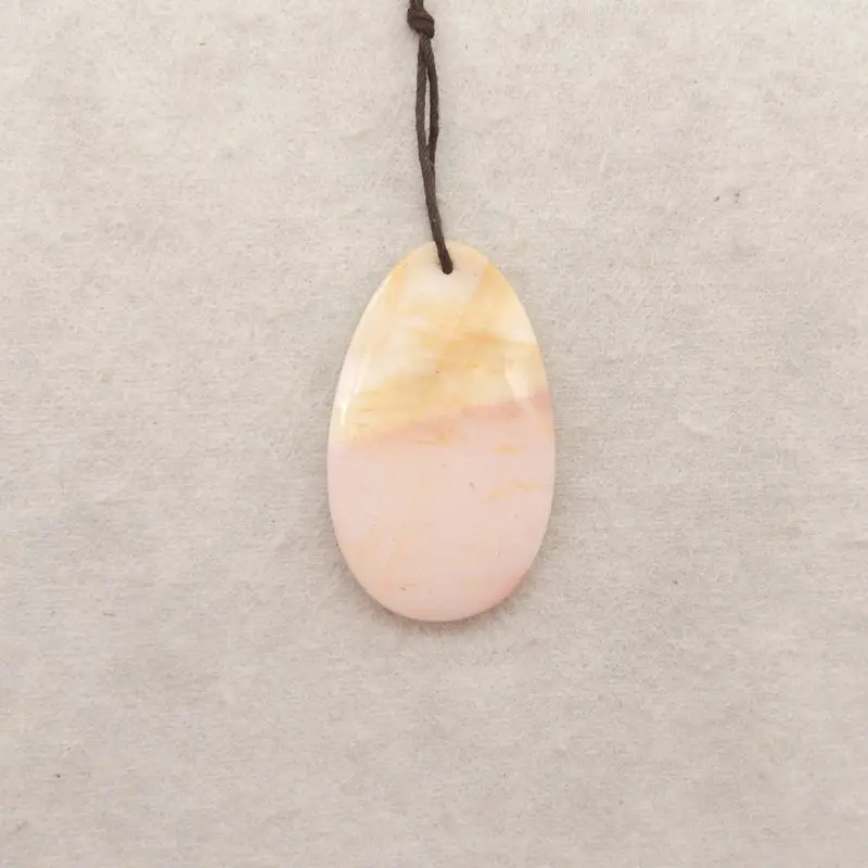 

Подвеска-капля из яшмы Chohua, натуральный пастельный тон драгоценный камень с мягкими узорами для ремесленных украшений в стиле бохо 40x24x5 мм-7,4 г
