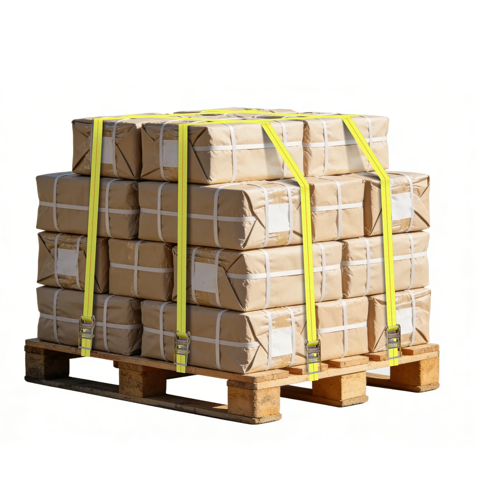 

4Pcs Heavy Equipment Tie-Downs 4in X 40ft with Chains Anchor Grab Hooks 6600LBS Working Load for Tires Motorcycles Trailers