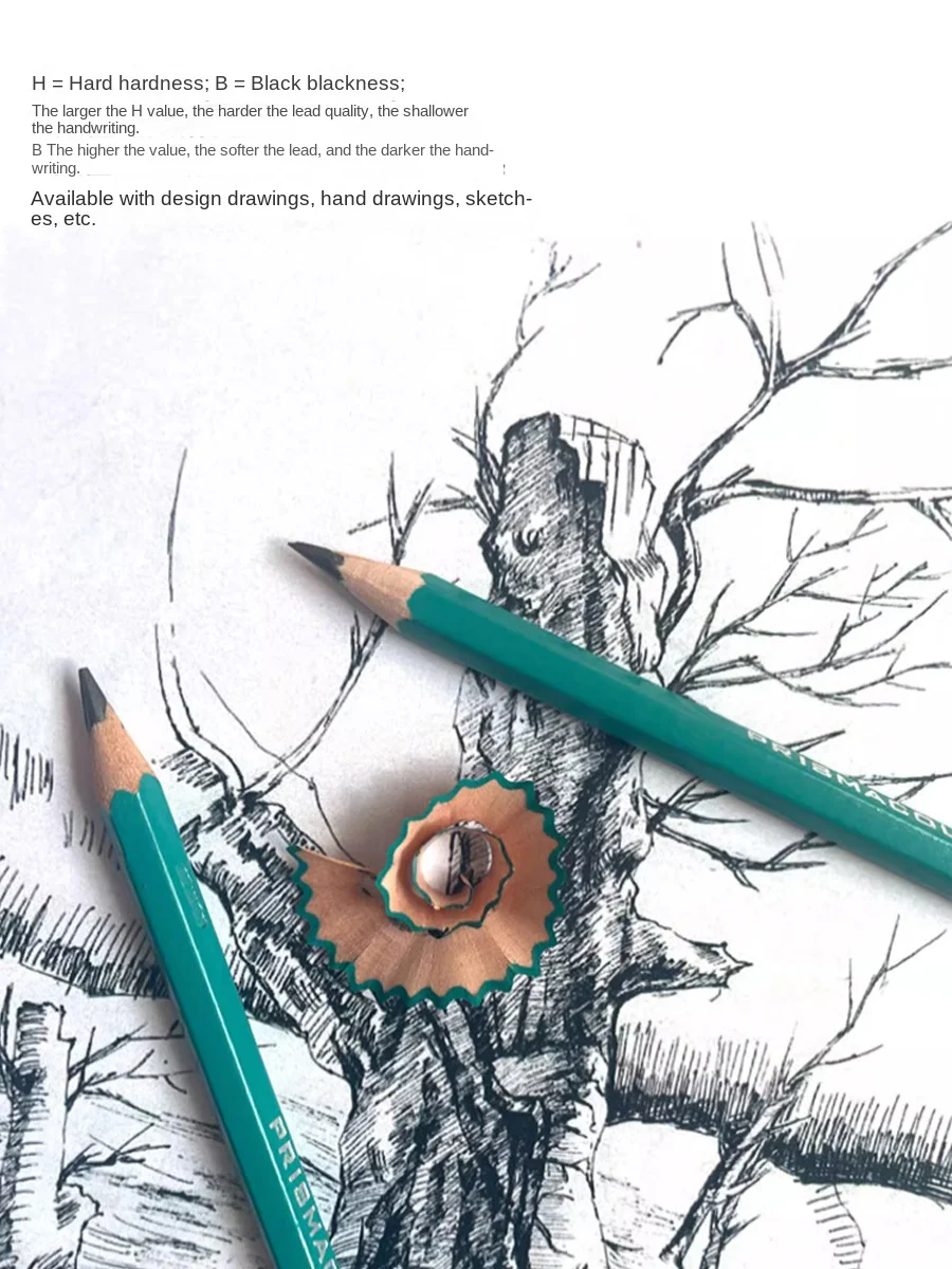 Set sketsa Prismacolor pensil grafit larut air pensil bebas kayu perlengkapan seni sketsa siswa perlengkapan siswa