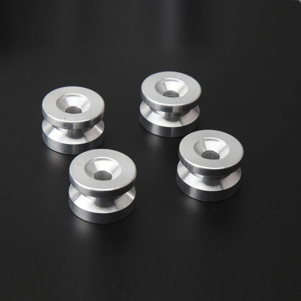 4pcs/Set Aluminum Pad Spacers Buckle Accessories For Motorcycle Top Rear Luggage Tool Box Case Trunk Bracket Bushing Pad Spacers