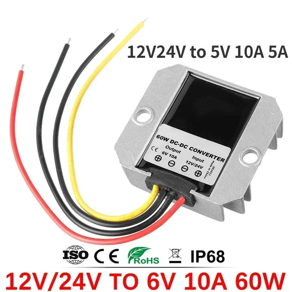 12V 24V to 5V 6V 10A Buck Converter Switching Power Supply 12 Volt to 5 Volt 50W Step Down DC DC Power Converter Regulator CE