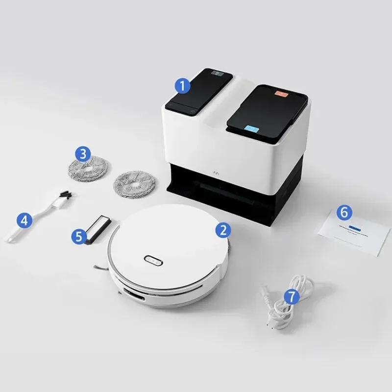 

Robot Aspiradora Tuya Floor Cleaning Robot - 5000pa Rotary Smart Robot Vacuum Cleaner With Self-Emptying Dustbin & Mopping Funct