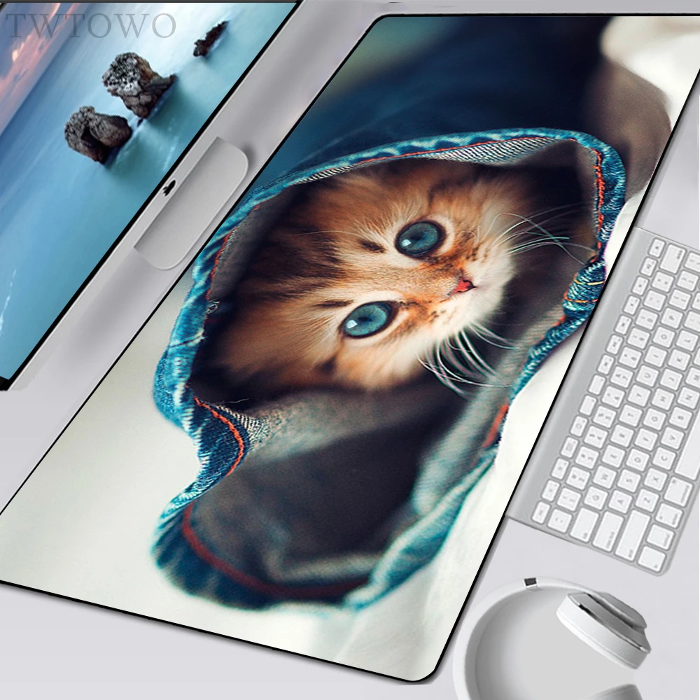 Mousepad Custom HD Large Home keyboard pad MousePads Mouse Mat Cute Cat Gamer Natural Rubber Laptop Carpet Soft Mice Pad