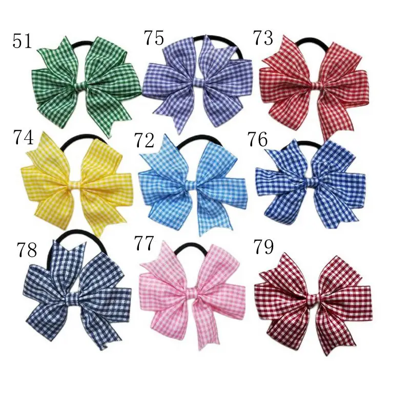 القماش القطني منقوشة الشريط أقواس الشعر كليب للنساء ، Bowknot مطاطا العصابات ، الخامس الدولاب ، الأميرة دبابيس الشعر ، بوبلز العلاقات ، فتاة ، 100 قطعة #3