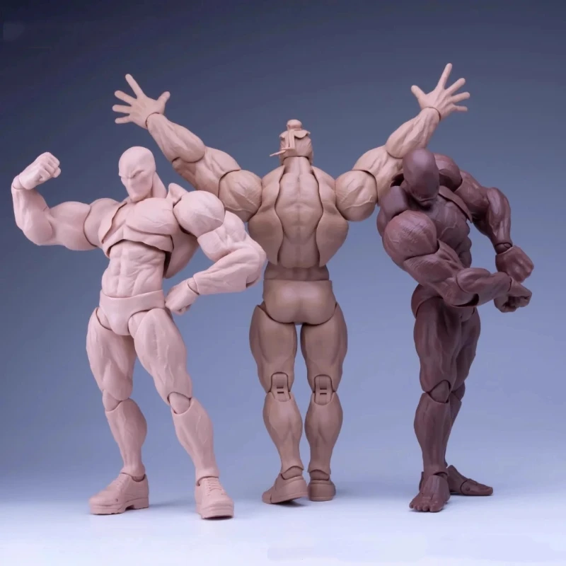 Nuevas figuras de acción de Romankey 1/12 Big Guy, Kit de modelo de ensamblaje de cuerpo en blanco masculino, juguetes de PVC, decoraciones de escritorio exquisitas, regalos para coleccionar