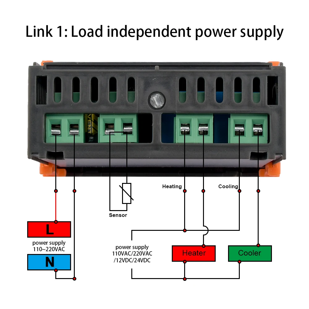 Controlador de temperatura digital Termostato Termorregulador incubador relé LED 10A STC-1000 de refrigeração de aquecimento STC 1000 AC 110V-220V