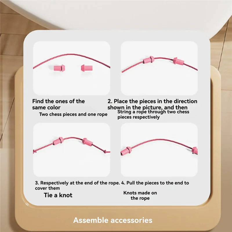 A04F-2X 어린이 체인 보드 게임 잠금 해제 보드 게임 어린이 로프 디코딩 논리 훈련 부모-자녀 상호작용