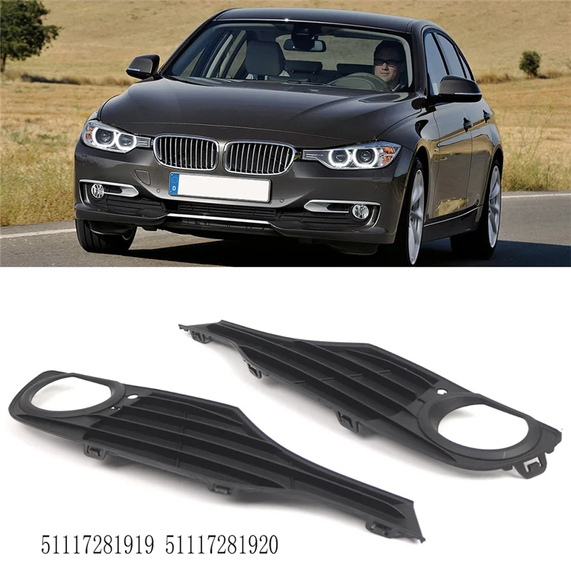 ABCA-Para BMW Serie 3 F30 Juego de molduras de luz antiniebla de lujo/moderno 2012-2015 51117281919 51117281920