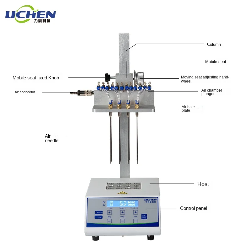 Dry nitrogen blowing instrument 12 hole 24 hole laboratory constant temperature nitrogen blowing drying instrument DCY-12GP/24GP