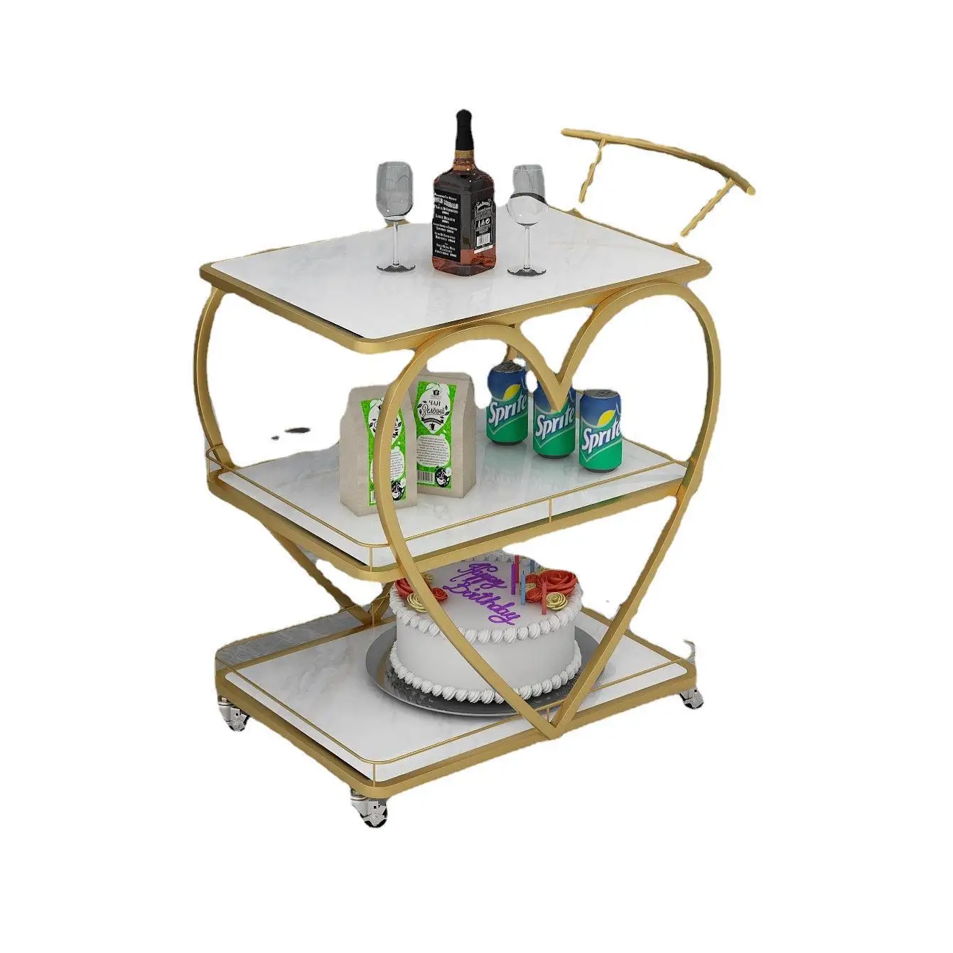 Aluminium Housekeeping Trolley Hand Luggage Cart Hotel For Hotels