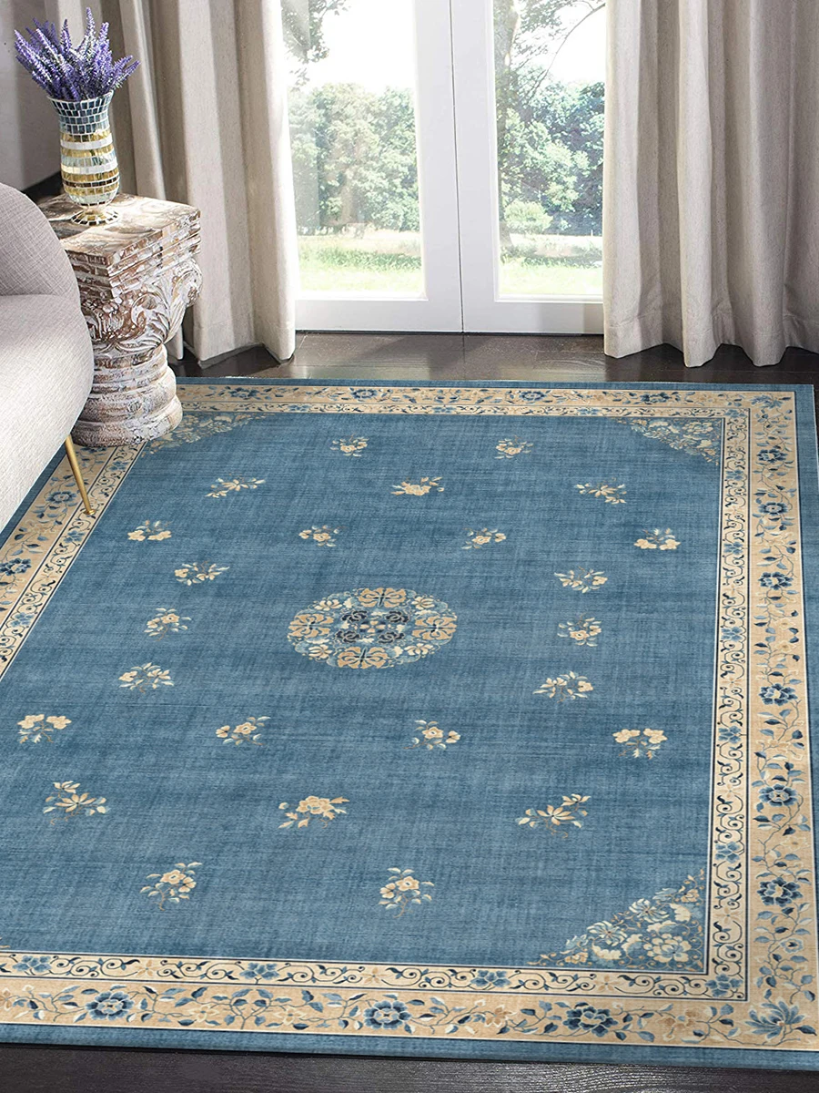 Traditional Retro Carpet for Living Room Chinese Style Home Floor Mat American Bedroom Rugs Home Decor Persian Carpet