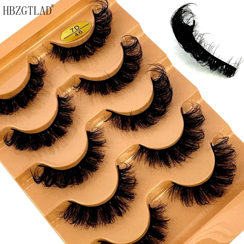 Kocie oko rzęsy 3D naturalny sztuczne rzęsy D Curl puszysty miękki krzyż 5 par Manga rzęsy delikatna rzęsa naturalna do makijażu