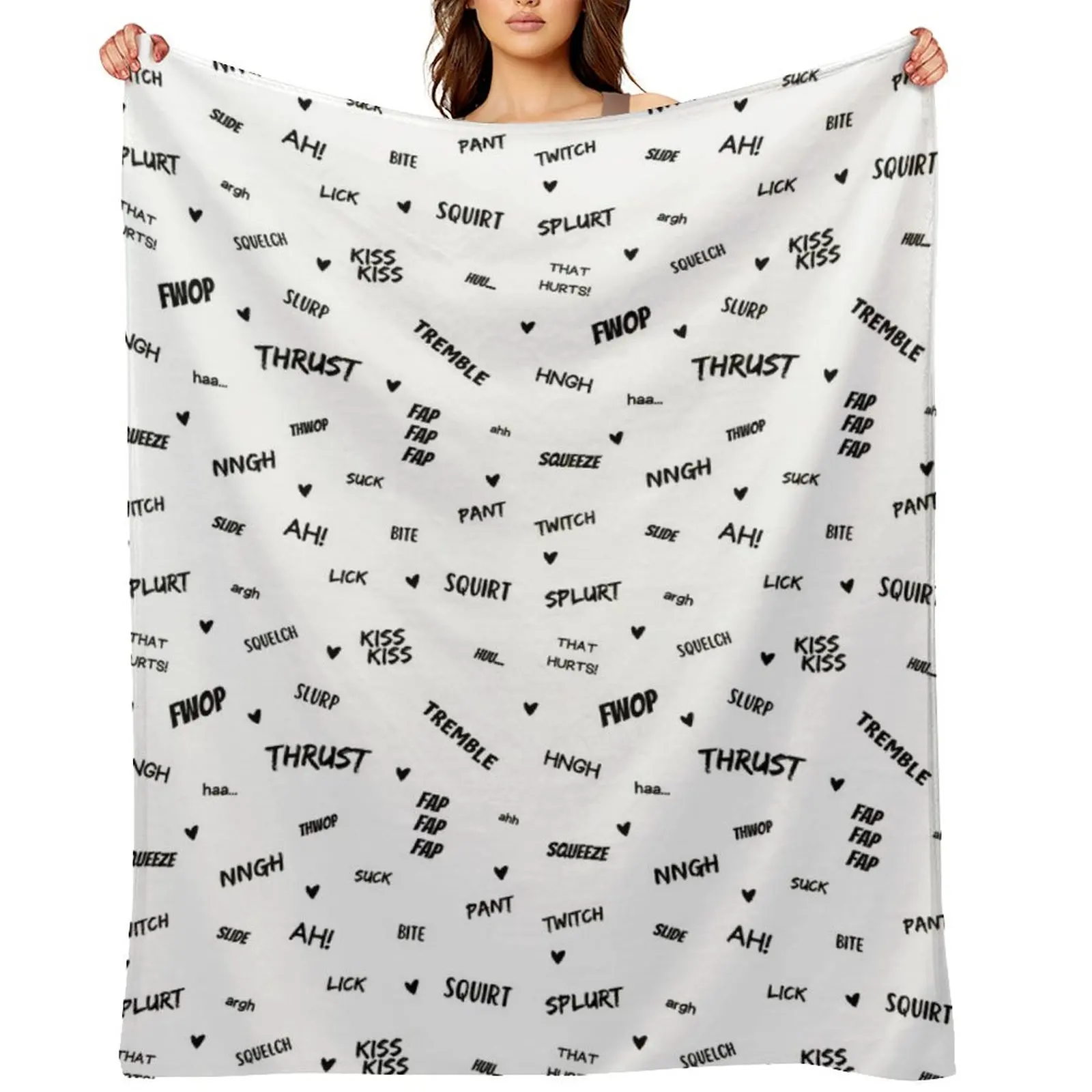 

Yaoi SFX Sound Effects Throw Blanket Soft Plush Plaid Stuffeds Nap Quilt Blankets