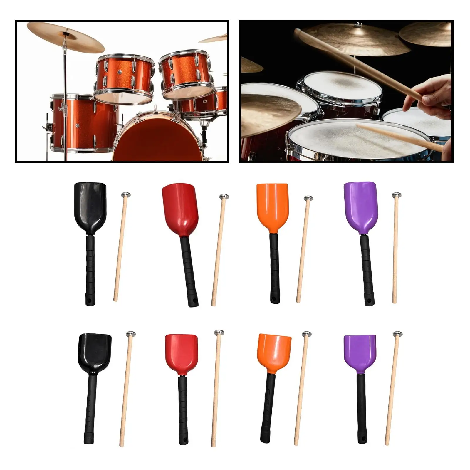 Cowbell com Handle Service, Call Bell e Mallet para Eventos Ritmo e Aniversários