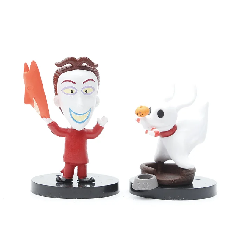Figuras de acción de pesadilla, Sally Jack, Skellington, modelo de PVC de Navidad, estatuilla de vinilo, regalo de Halloween, juguetes, 10 piezas