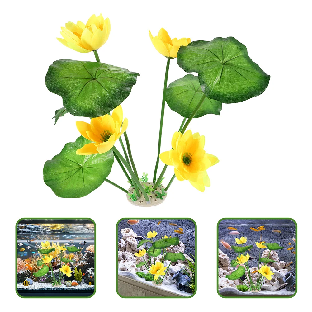 

2Pcs Fish Tank Plants Artificial Plastic Green Stems and Leaves Realistic Aquarium Decorations for Fish Tank Landscape