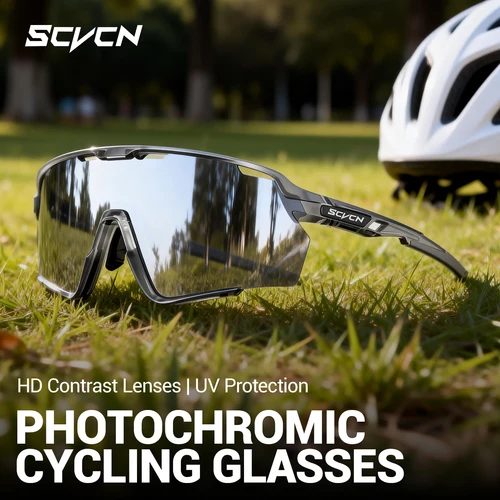 Imagen 2 del producto Gafas de Ciclismo Fotocromáticas para Exteriores SCVCN, Gafas Deportivas para Ciclismo, Bicicleta, MTB, Carretera, Senderismo, Escalada, Protección UV400
