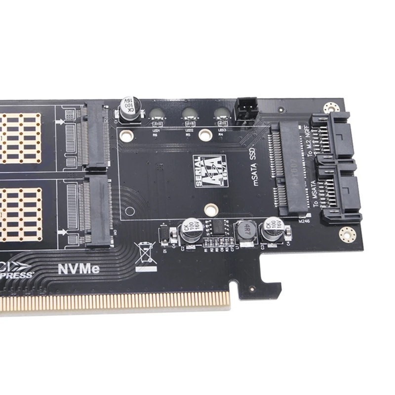 Tarjeta adaptadora PCIE X16 a M.2 M Key NVME SSD, tarjeta adaptadora PCIE X16 a M.2 B, SATA SSD