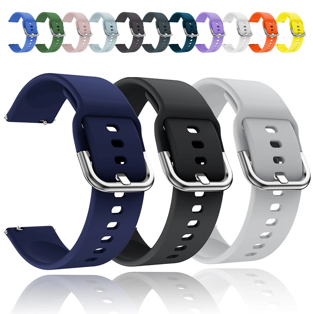 20mm 22mm Silicone Band For Samsung galaxy watch 7/6/5/pro/4 44mm 40mm Active 2 Strap bracelet Galaxy Watch 6 Classic 47mm 43mm