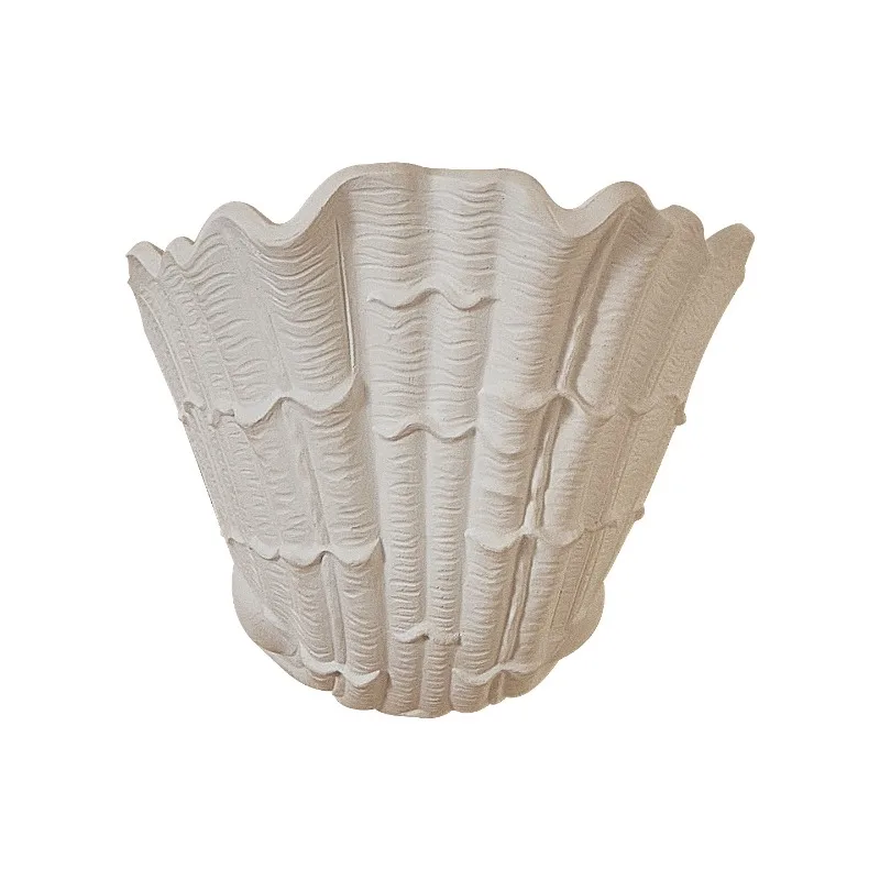 

French shell lamp, bedroom bedside plaster wall lamp, wabi sanfeng art, living room background wall, aisle lighting
