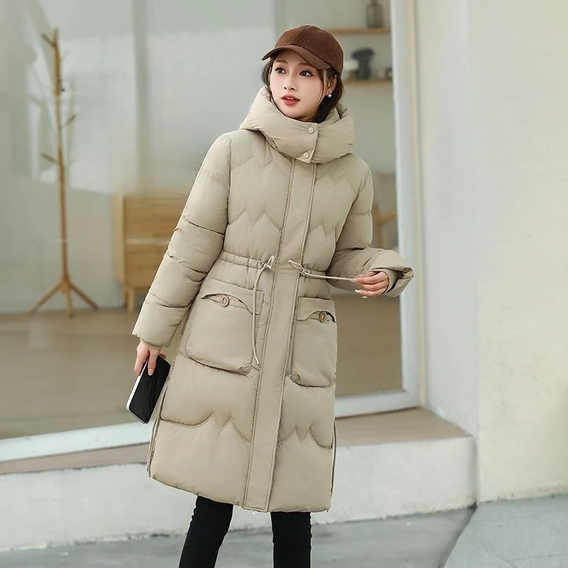 

Fashion New 2025 Winter Thickened Hooded Long Coat Warm Insulated Cotton Outerwear for Extreme Cold