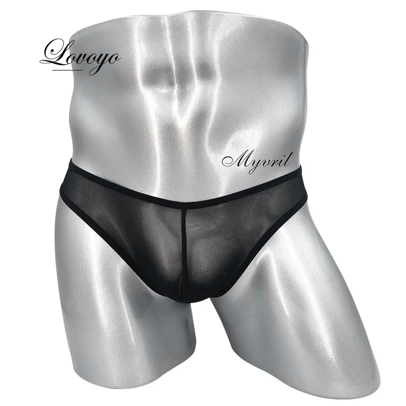 2023 Men Sexy Briefs Jockstrap U Pouch Man Low Waist Panties Thongs Mesh Underpants Gay G-Srting U Convex Men's Underwear