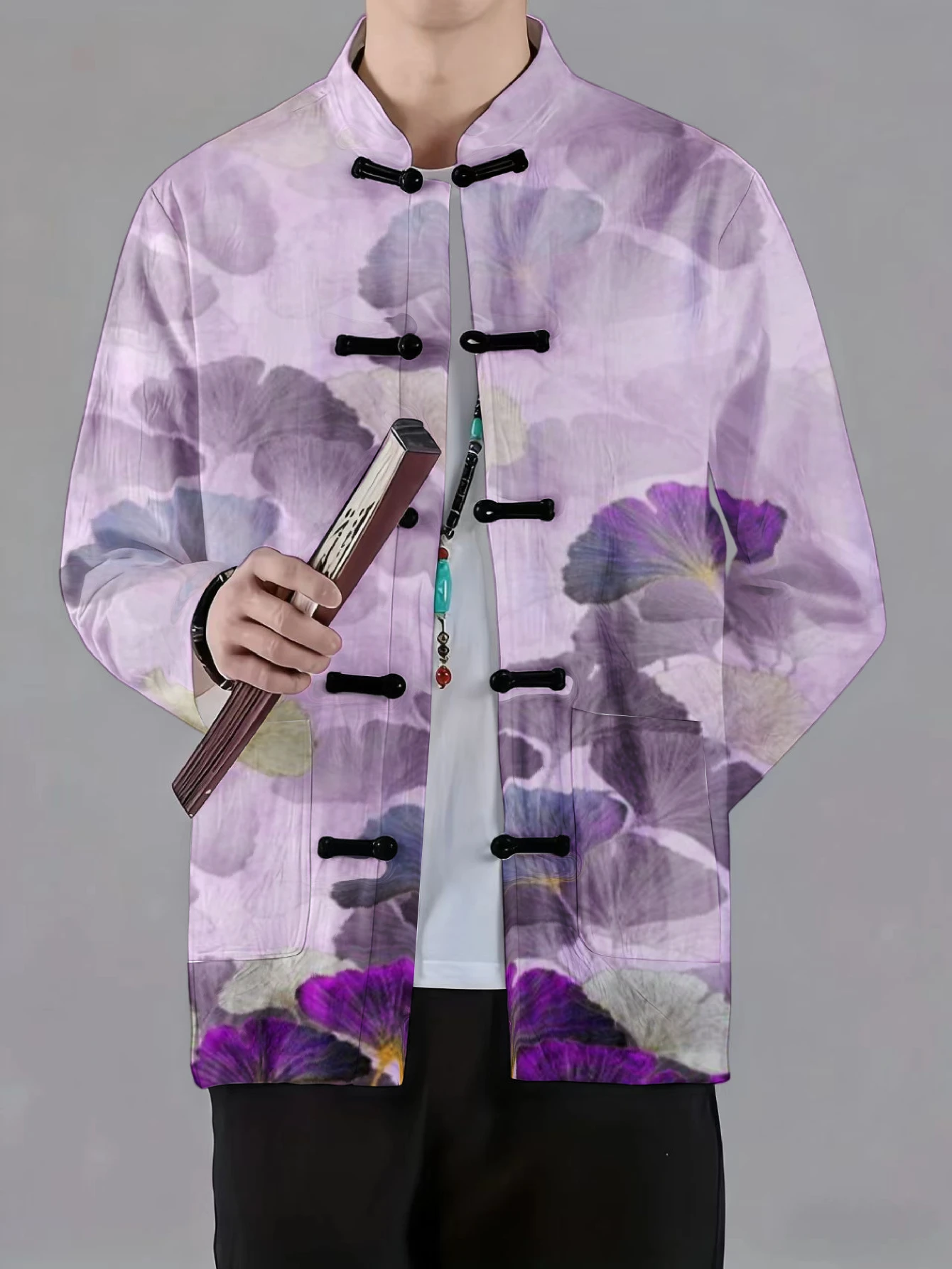 Vintage Collectible Marbles - Veste pour homme à col mandarin