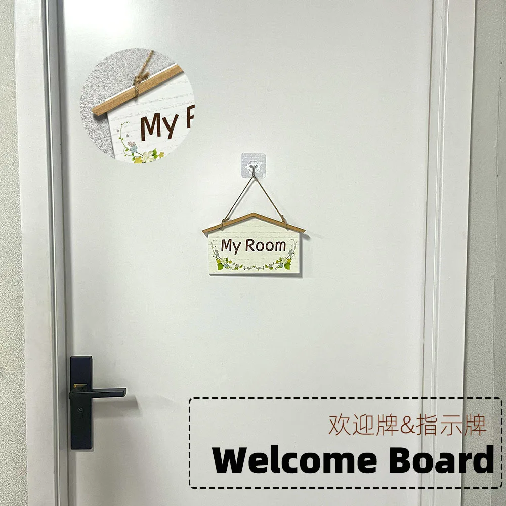 Wooden Farmhouse Store Sign, Open Welcome Restroom Indicator, Rustic Wall Decor for Business Door Hanging