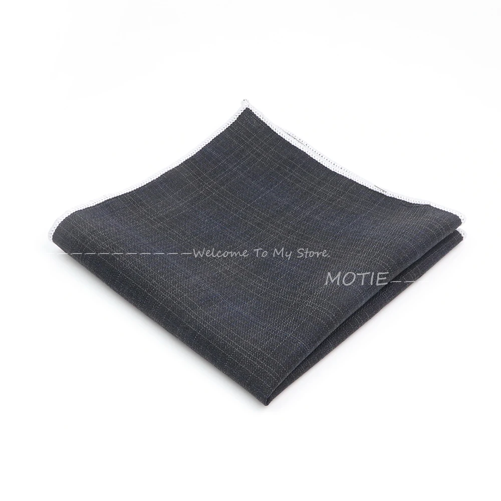 Gracefully Plaid Striped Wool Square Hanky Grey Burgundy Square Hanky Cravat For Business Wedding Party Shirt Collar Accessory