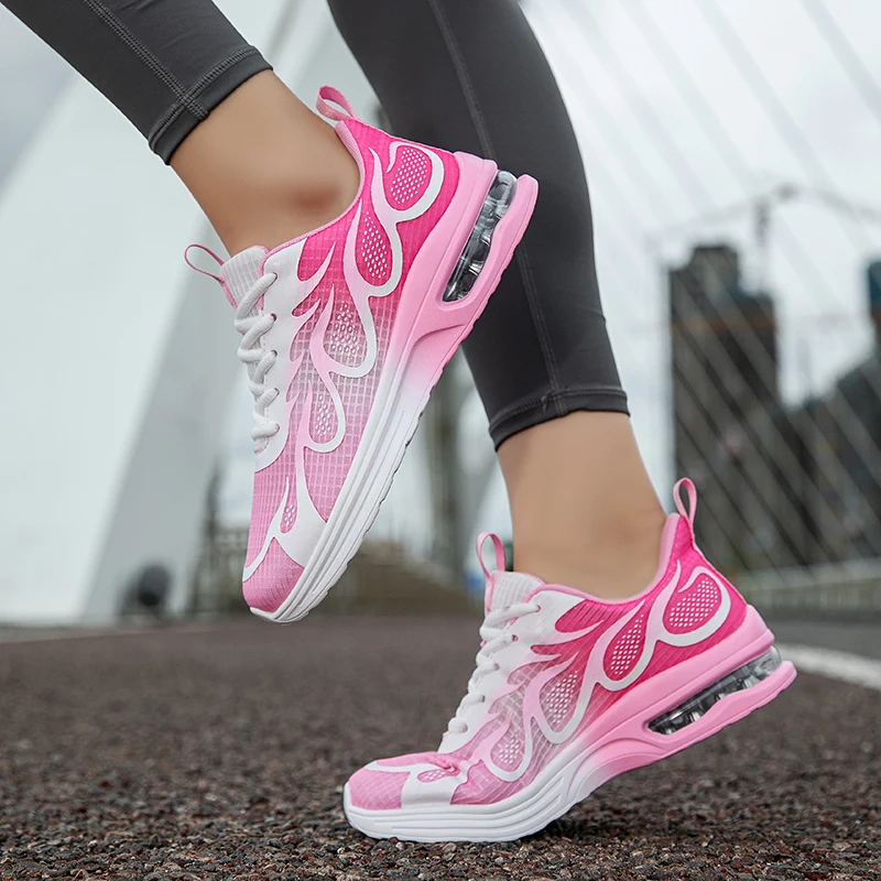 Women Sports Shoes Summer New Air Cushion Running Shoes for Women Mesh Breathable Lightweight Comfortable Sneakers Tenis Walking