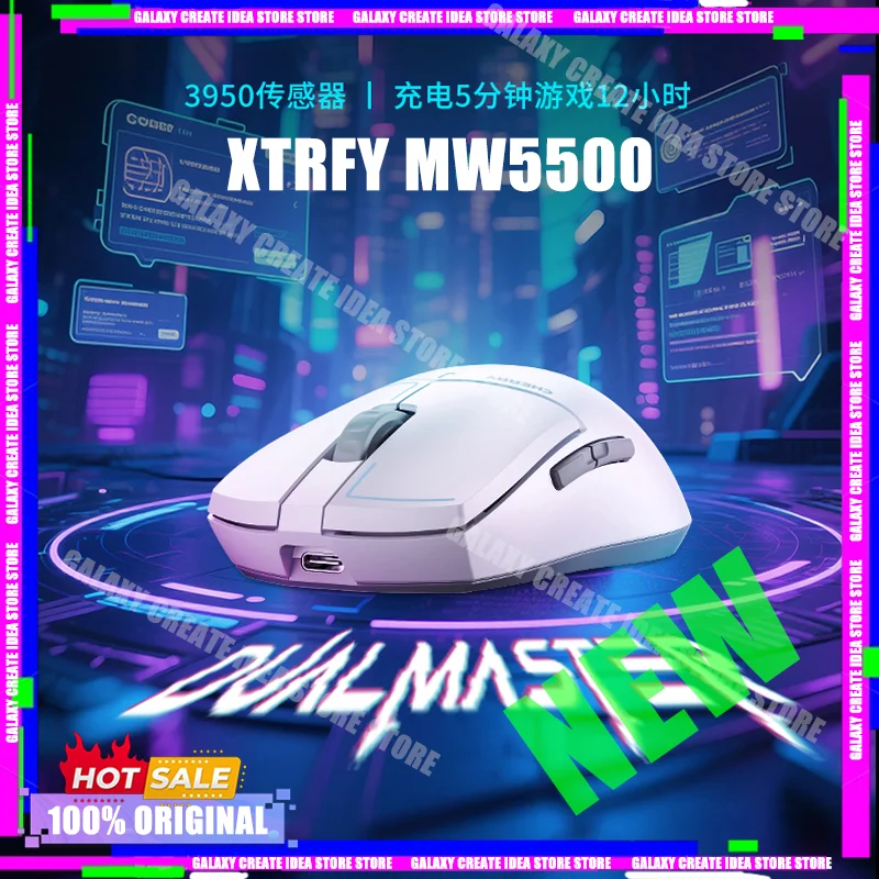 

New XTRFY Cherry MW5500 Professional Wireless 8k 3-mode Mouse Lightweight Fast Charging Game Office PAW3950 Computer Gifts