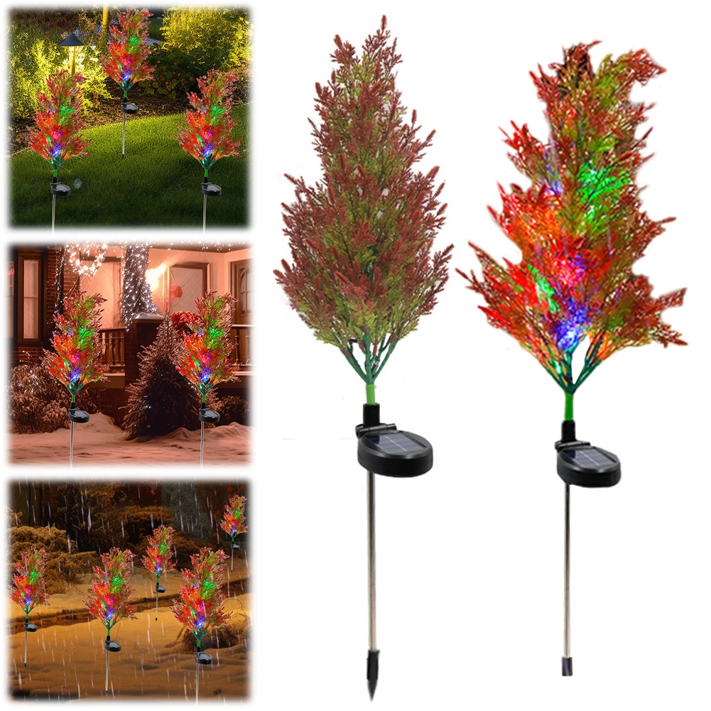 Luz LED de árbol de ciprés, luz Solar de jardín, luz decorativa para Patio exterior, luz automática en árbol Artificial para decoración de Patio