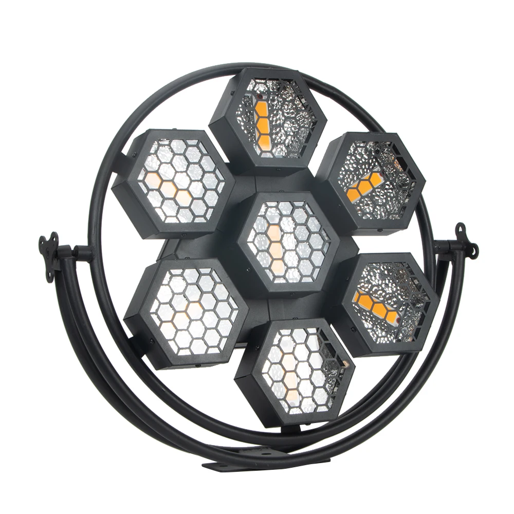 Imagem -03 - Led Hexagonal Retro Stagge Par Light Retro Lâmpada Fundo Cegante Luz de Efeito Estroboscópico 7*50w