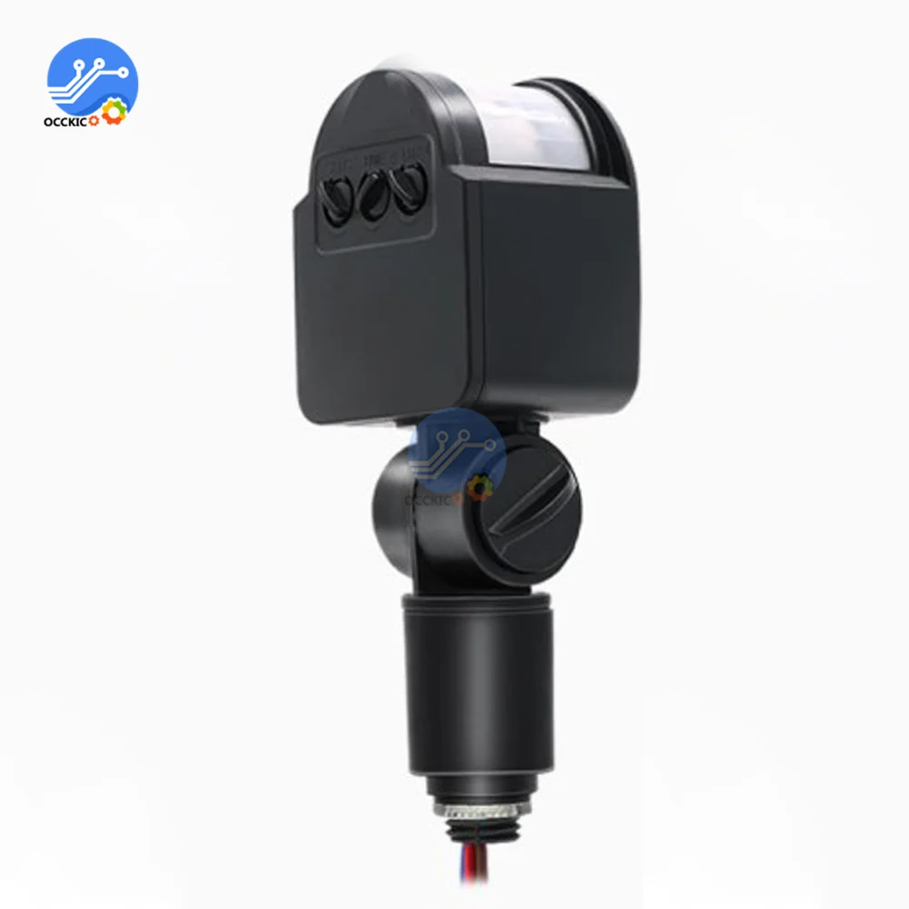 AC 85-265V Motion Saklar Lampu Sensor กลางแจ้งอัตโนมัติอินฟราเรด PIR Motion Sensor สวิทช์ไฟ LED Light