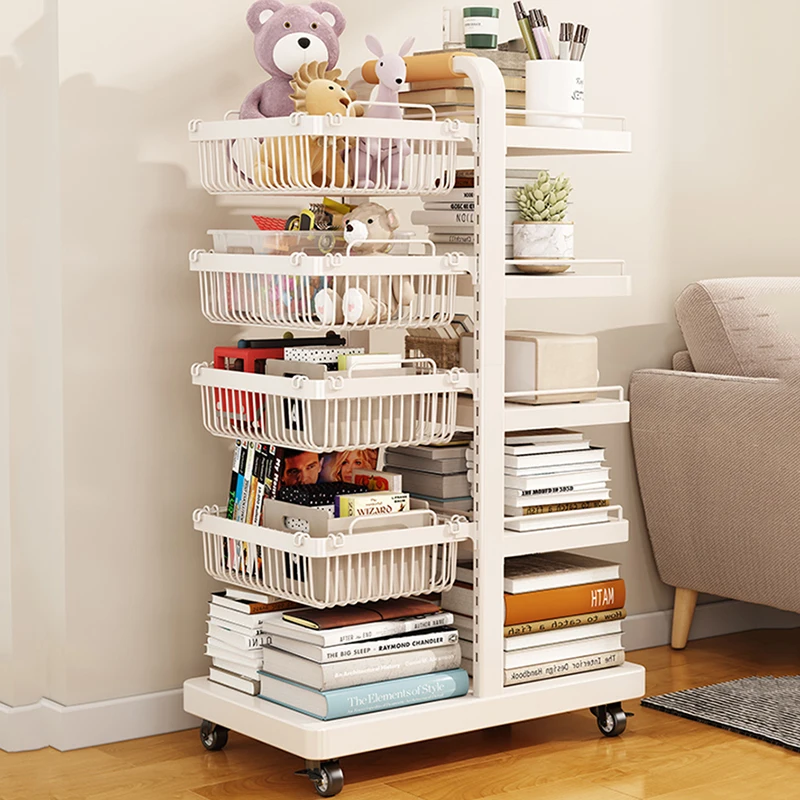 Storage Mobile Bookshelf Shelves Display Bedroom Books Corner Shelf Kids Magazine Racks Estante Para Livros Minimalist Furniture