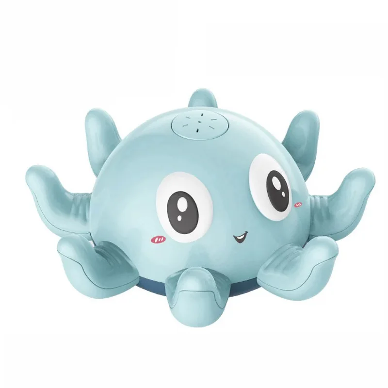 Электрический распылитель с автоматическим распознаванием воды, светящийся осьминог, детская игрушка для ванны, интерактивный разбрызгиватель для душа для малышей, развлечение времени ванны