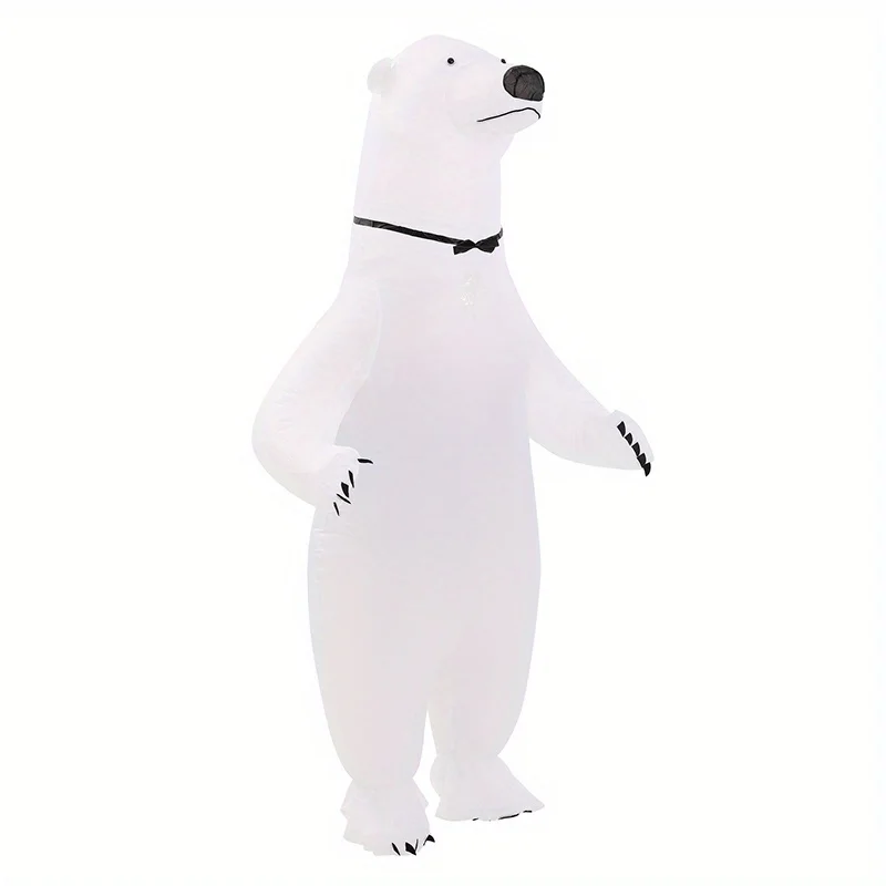 Disfraz inflable de oso Polar Adorable, perfecto para Celebraciones de Halloween o Navidad