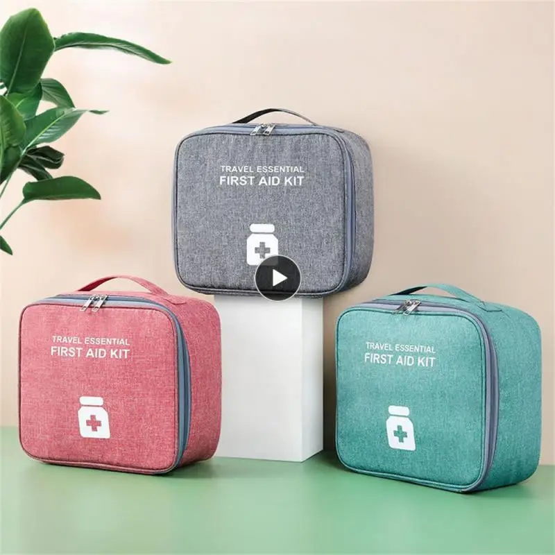 Small Carrying Medical Treatment Packs Travel Storage First Aid Kit Household Medical Emergency Kits Organizer Pill Case Mini