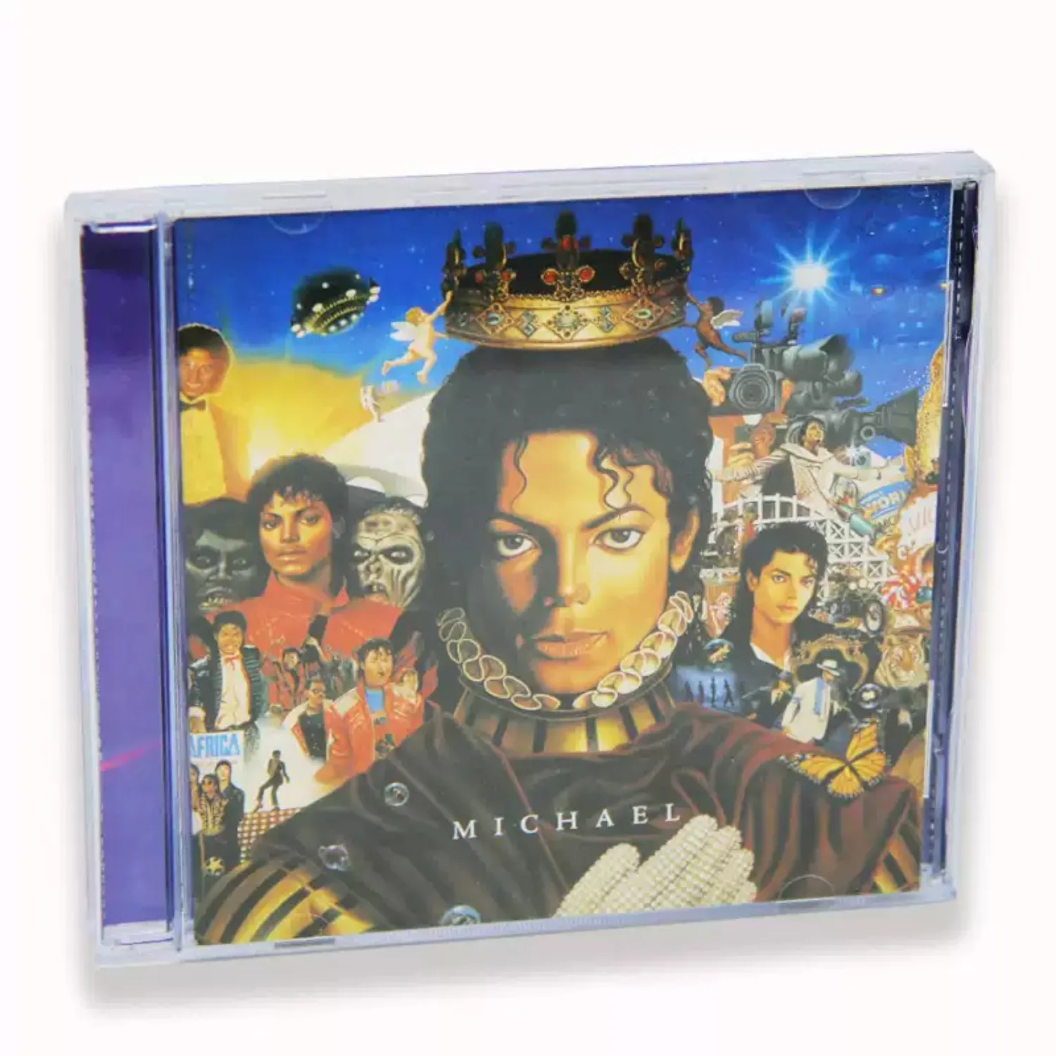 

American Pop Soul R&B CD Starry Sky Base Crown Collage Hand Drawn Portrait Cover Premium Collectible Vocal Audio Disc