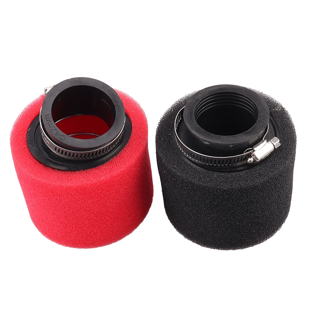 Washable Sponge Air Filter 35mm to 60mm High Flow Air Cleaner for Pit Bike Dirt Bike ATV Moped Scooter Black Red