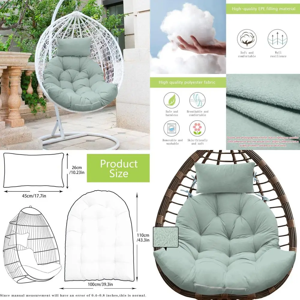 

Уютная уличная подвесная подушка-качалка-корзина — мягкое и удобное кресло-яйцо для отдыха