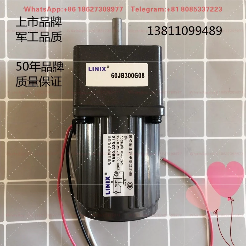 High quality real shot LINIX Lianyi motor 60JB300G08 YN60-220-10 220V