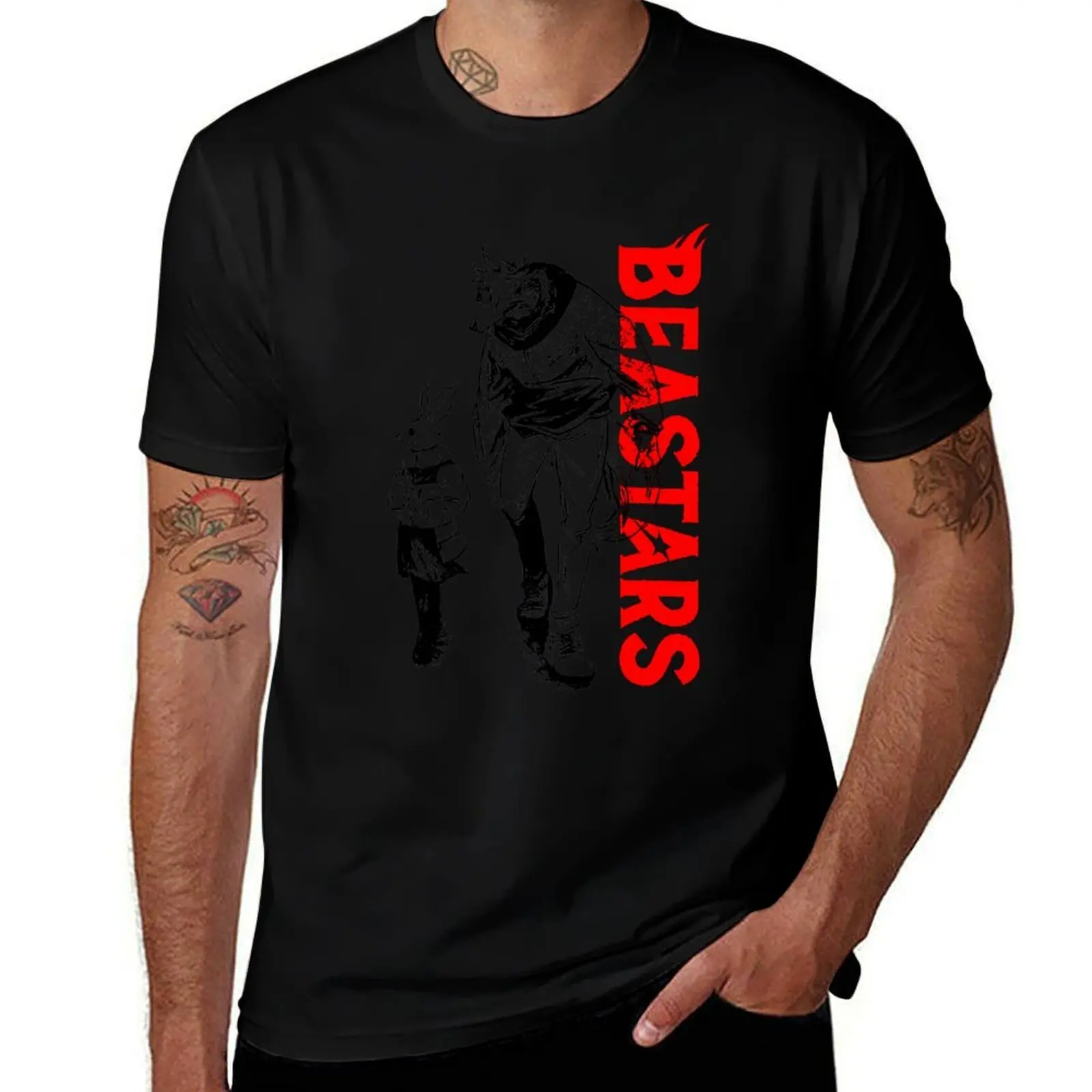 

Legoshi and Haru - Beastars T-Shirt cotton t shirts man 100% anime t shirts for man T-Shirt