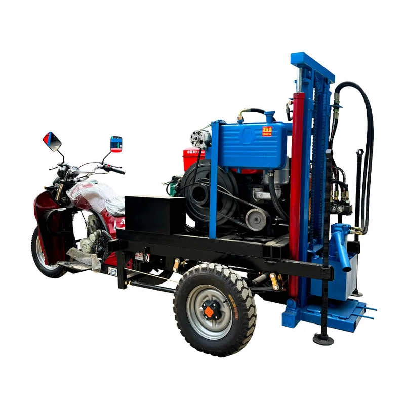 تصميم جديد جهاز حفر آبار المياه 100-200 متر آلة حفر آبار المياه جهاز حفر ثلاثي العجلات