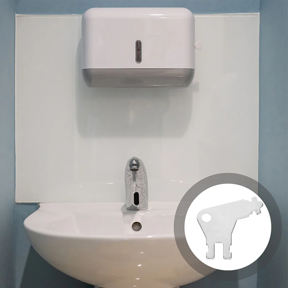 

12pcs Toilet Paper Dispenser Key: Universal Replacement For Paper Towel Holder Commercial Use Metal Accessory Security Tissue