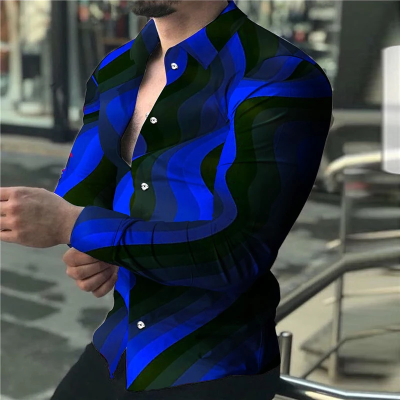 Camisa de traje con gráfico transparente, tejido suave y cómodo, ajustado, talla grande, tendencia de primavera y verano, novedad de 2023