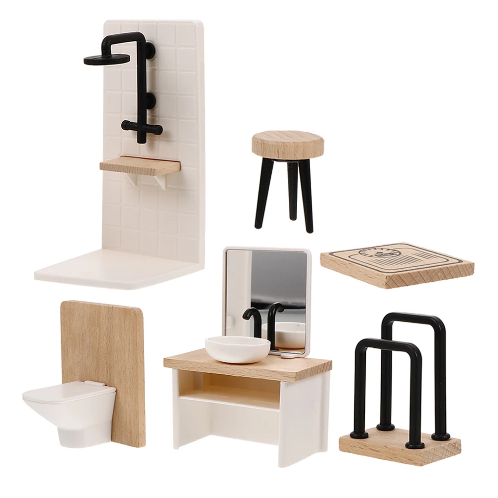 Simulated Small Furniture Bathtub Dollhouse Bathroom Accessories Toilet and Miniature
