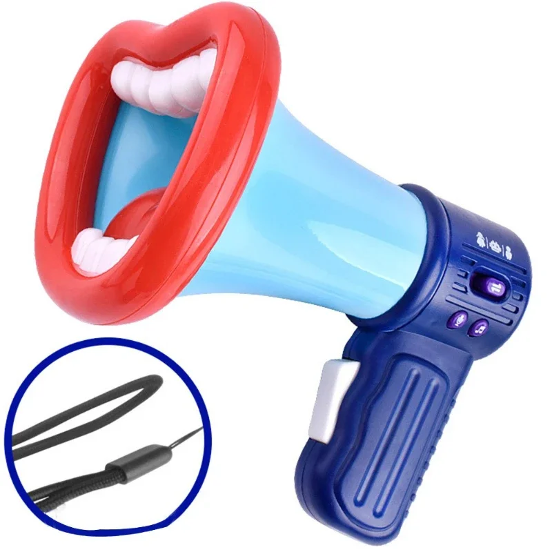 Divertente cambio voce, divertente giocattolo di registrazione con altoparlante a bocca grande, cambio voce con microfono portatile per altoparlante