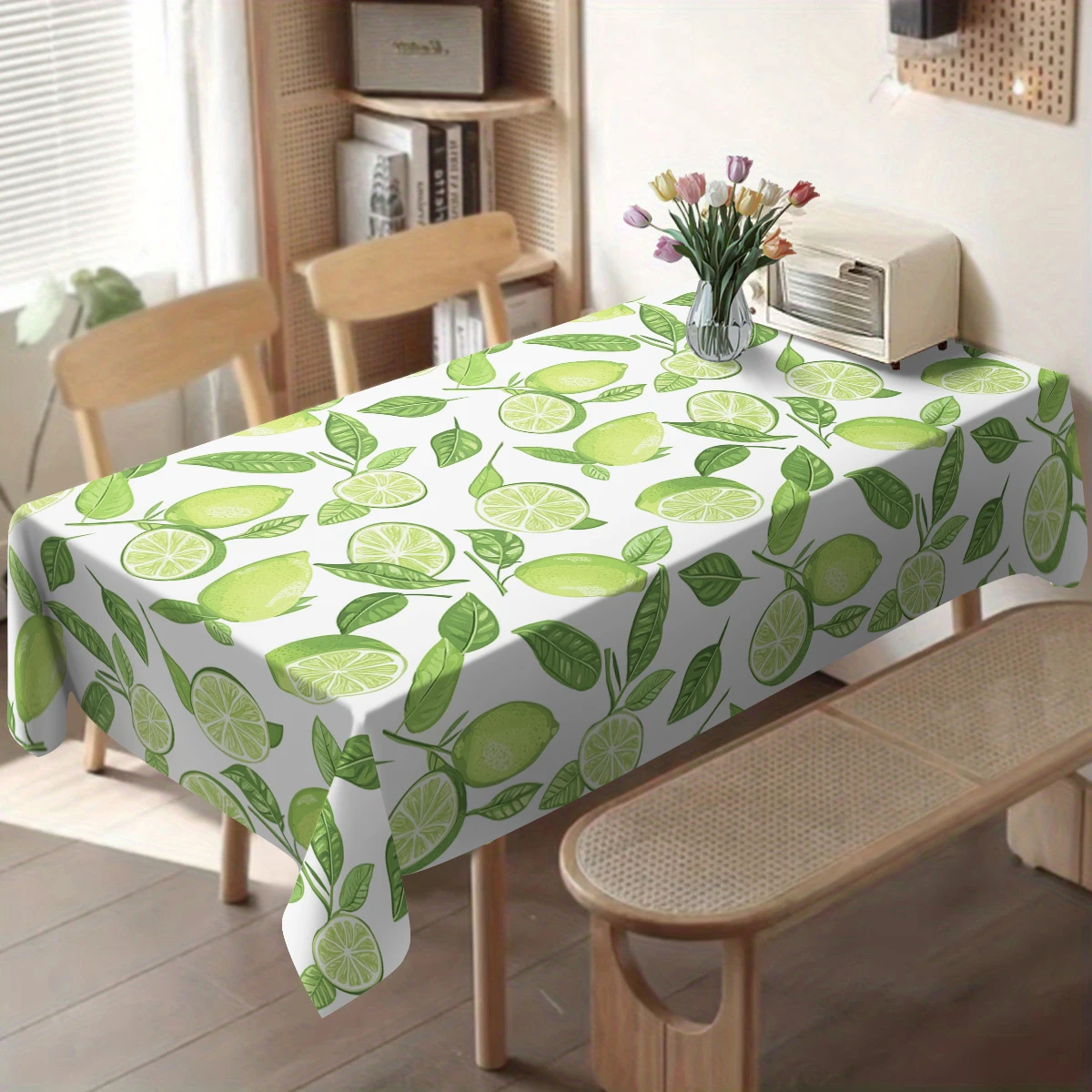 Waterproof Rectangular Tables Cloth Fruit Print Polyester Tablecloth Rectangular Table Party Supplies Decor Nappe Coffee Mesa